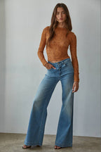 Knit Seamless Jacquard Mock Neck Long Sleeve Top