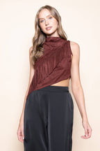 DIAGONAL FRINGE TANK TOP