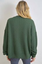 PULLOVER SWEATER: HUNTER GREEN
