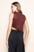 DIAGONAL FRINGE TANK TOP