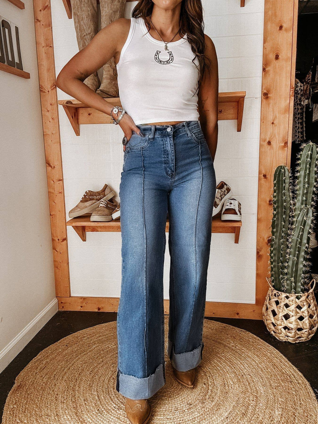 Wild Western Cowboy 90‘S Inspired straight leg jeans