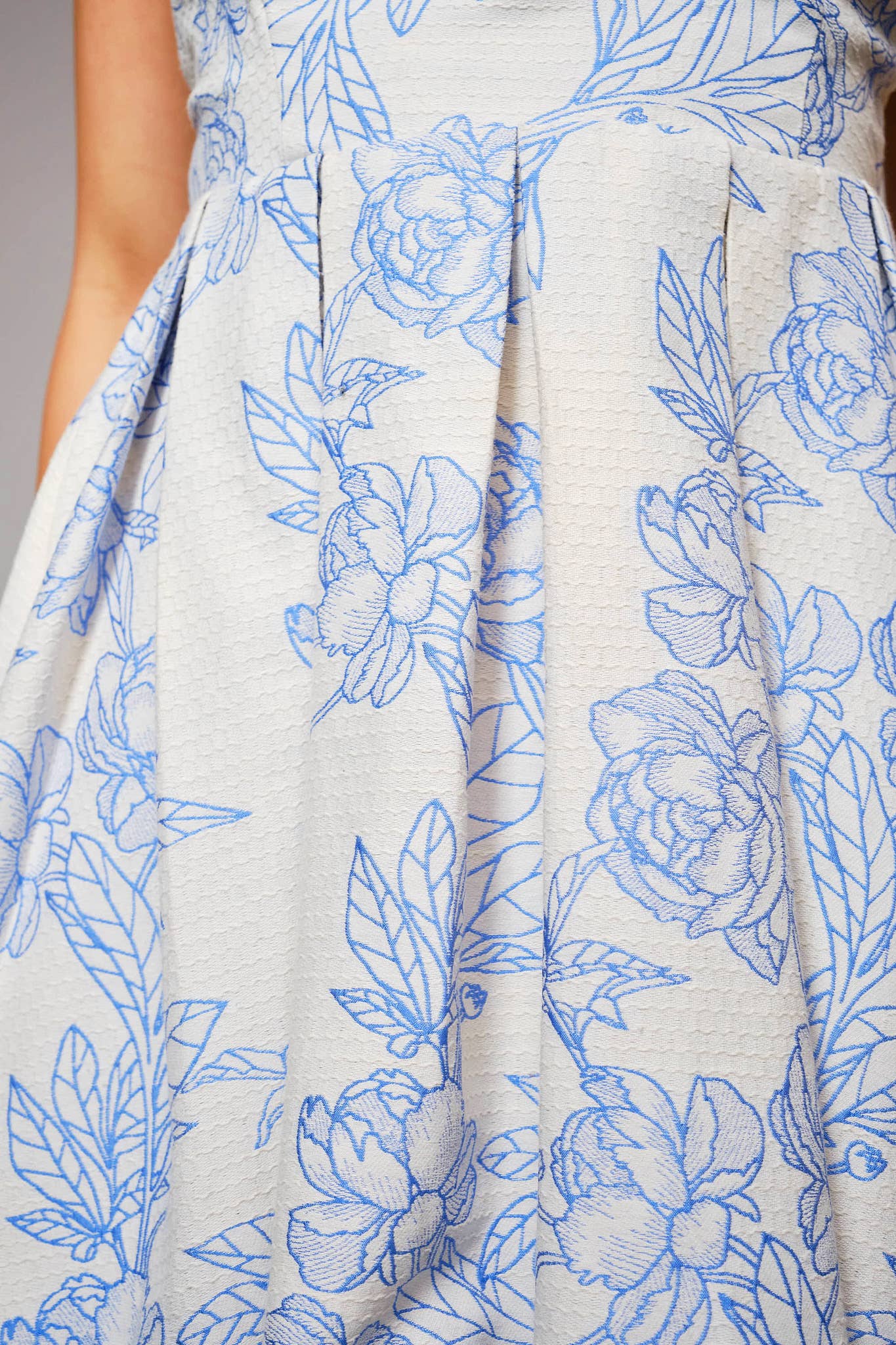 Textured Jacquard Floral Tube Minidress