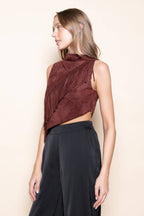 DIAGONAL FRINGE TANK TOP