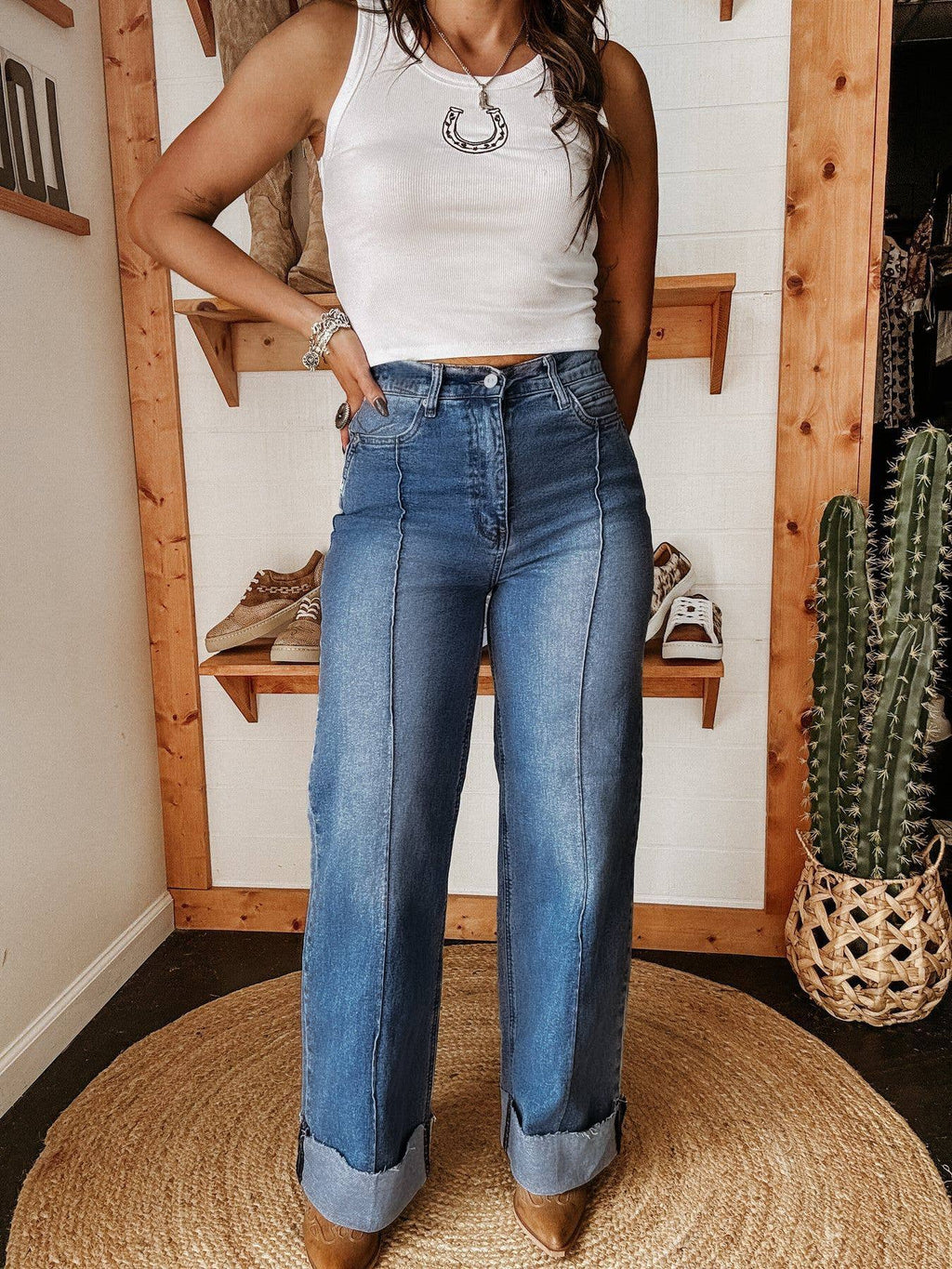 Wild Western Cowboy 90‘S Inspired straight leg jeans